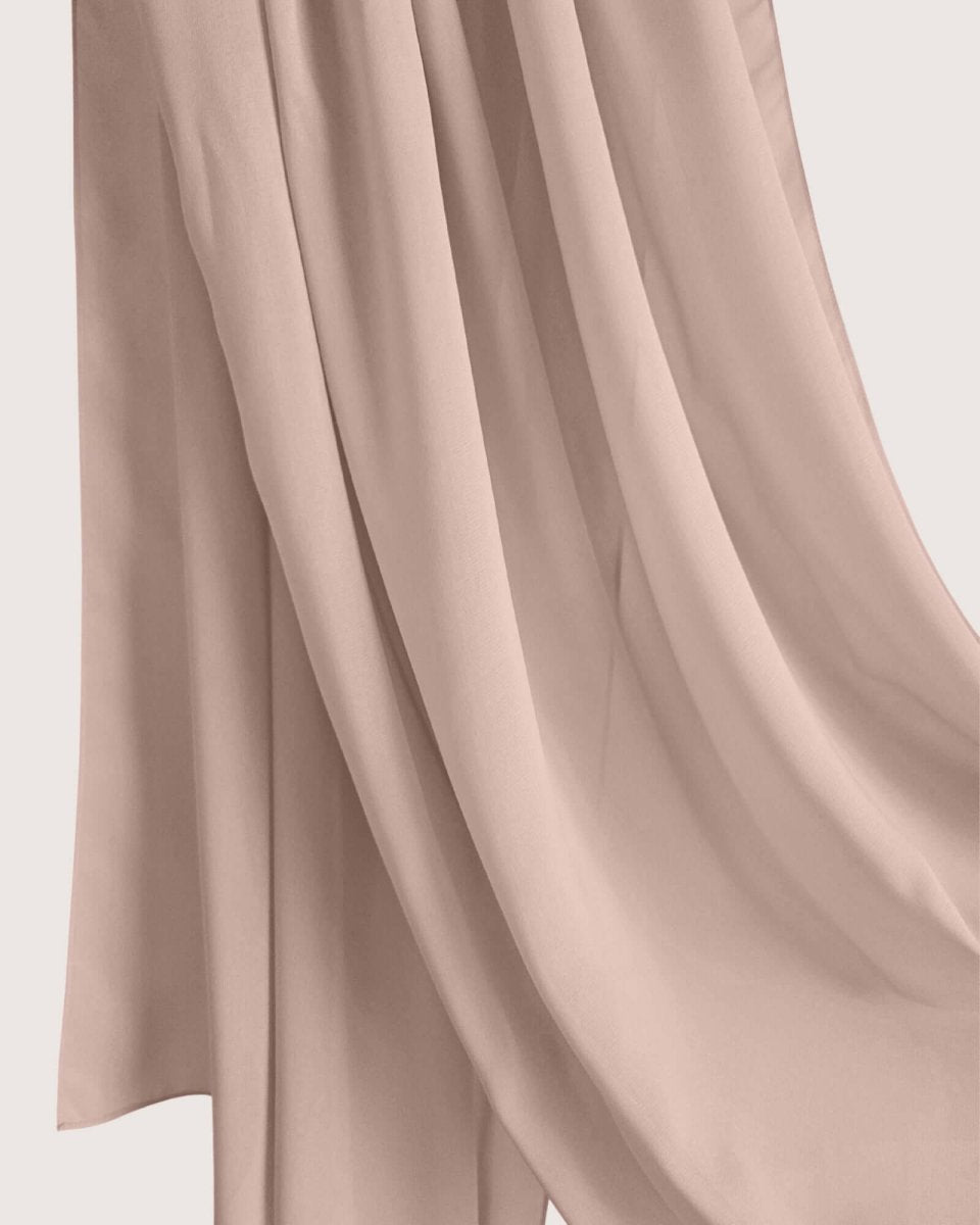 Premium Petal Chiffon Hijab Scarf - Lightweight Muslim Headscarf for Women - Perfect for Daily Wear, Prayer & Special Occasions