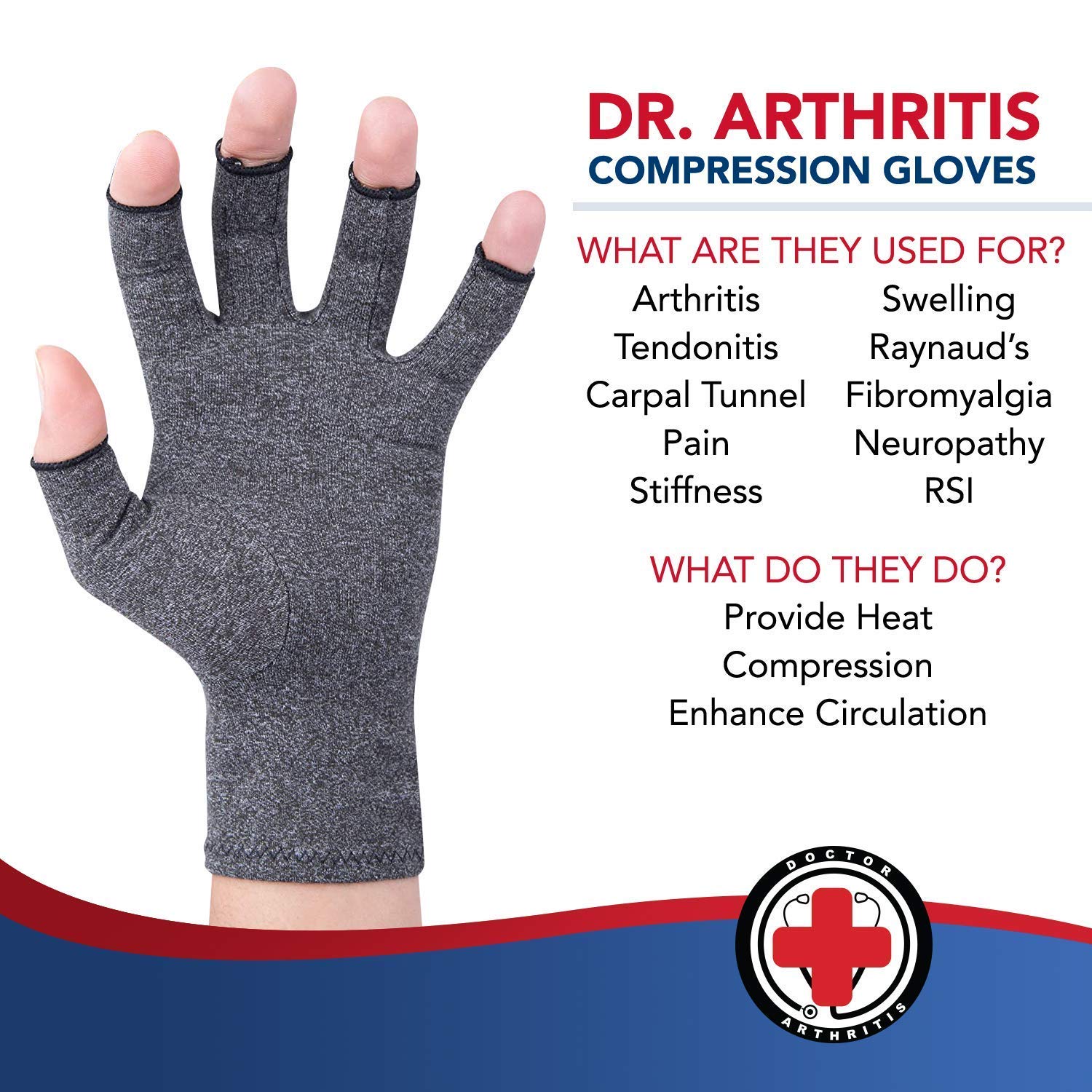 Heat Therapy Arthritis Gloves & Compression Gloves Bundle (1 Pair Pink + 1 Pair XL) - Relieve Joint Pain & Improve Circulation for Arthritis, Carpal Tunnel & Daily Hand Comfort