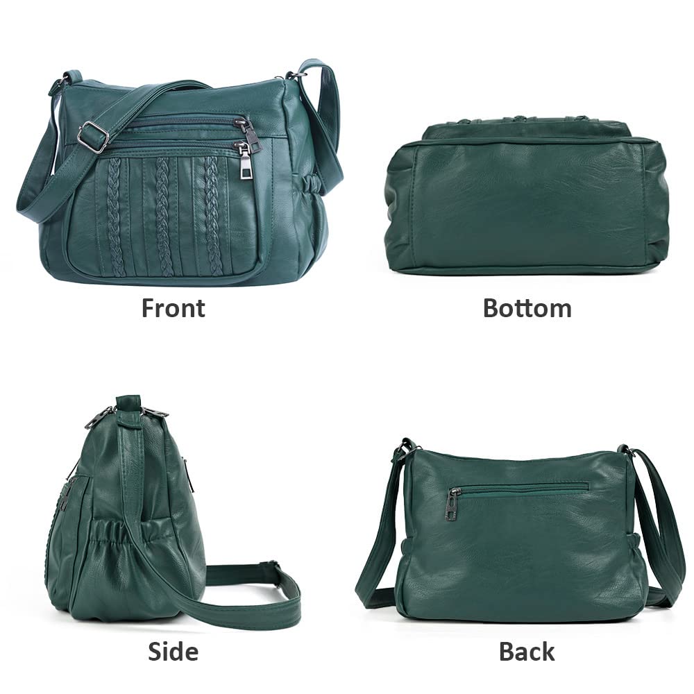 ELDA Women's Crossbody Purse - Soft PU Leather Shoulder Bag with Multiple Pockets | Perfect for Work, Travel & Everyday Use