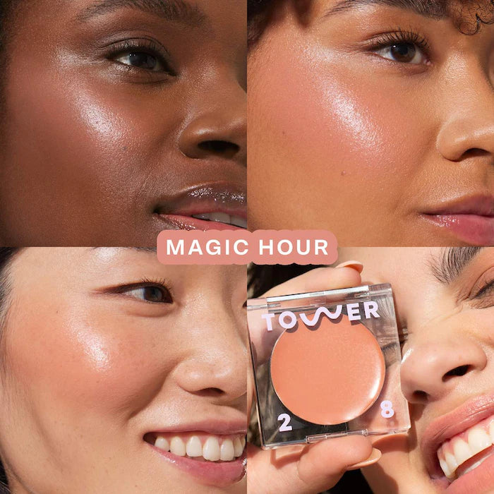 Tower 28 BeachPlease Lip + Cheek Cream Blush - Vegan & Cruelty-Free Tinted Balm for Natural Flush | Perfect for Everyday Wear & On-The-Go Touch Ups