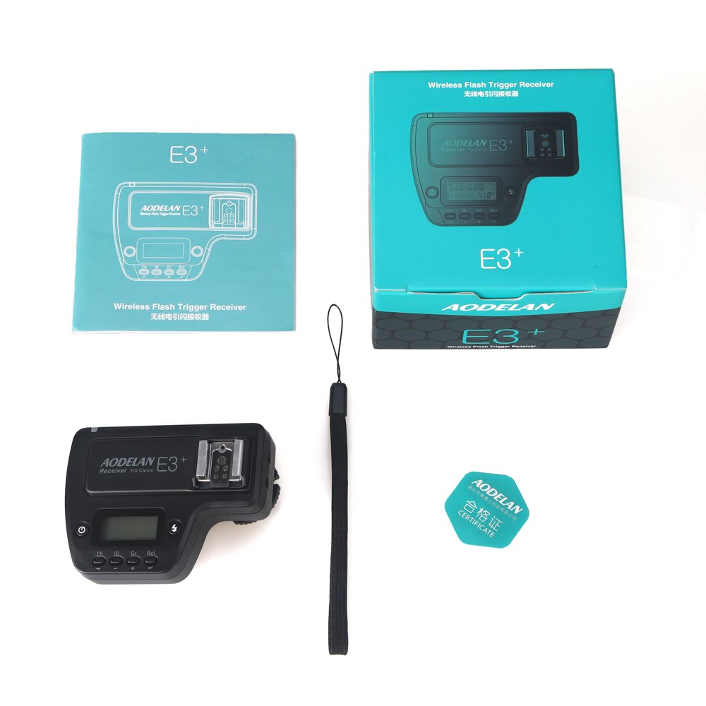 AODELAN E3+ Flash Speedlite Receiver Flash Trigger for Canon 600EX-RT, 600EX II-RT, 430EXIII-RT, ST-E3-RT | Wireless Flash Trigger for Canon Speedlites | Perfect for Studio Photography, Wedding & Event Shooting