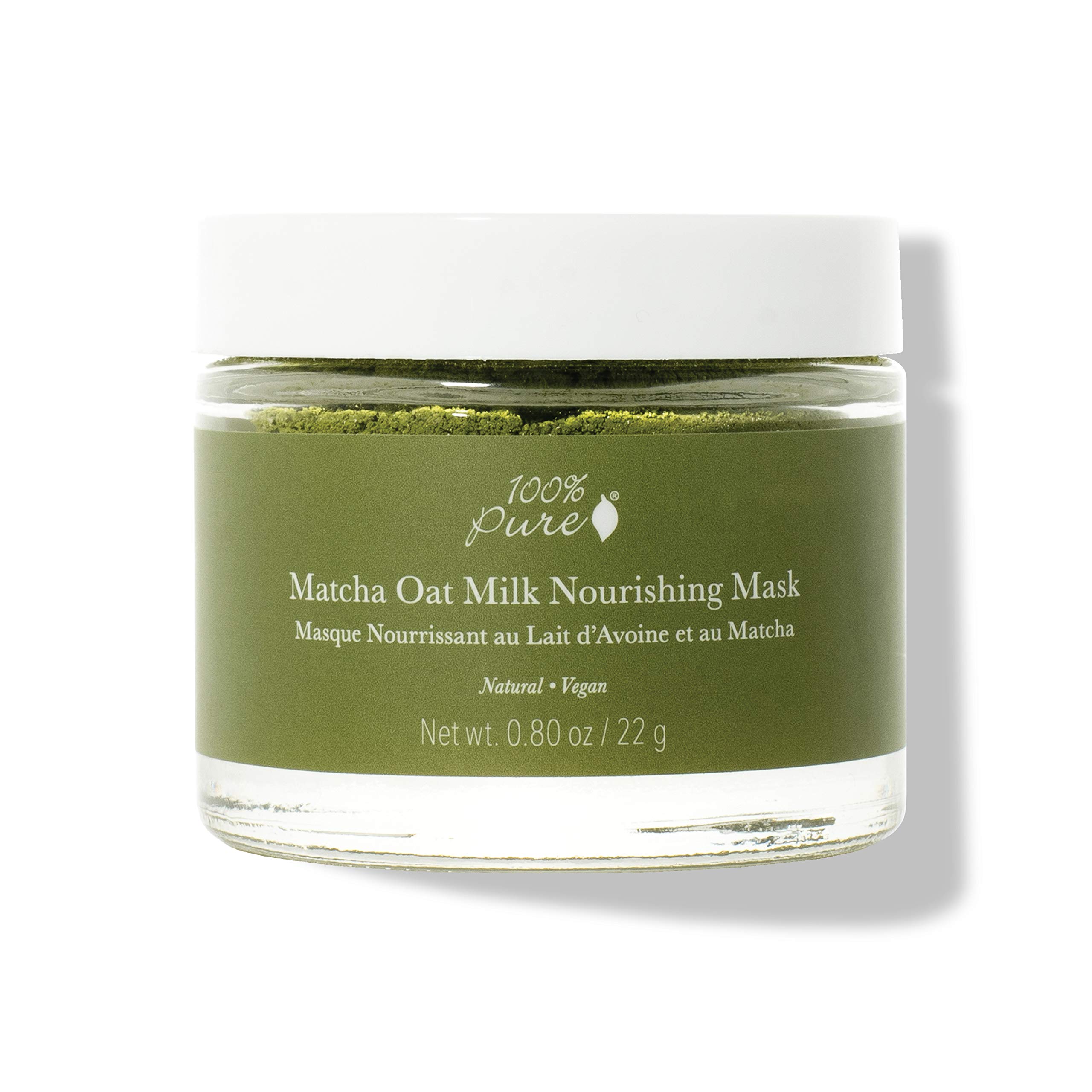 100% Pure Matcha Oat Milk Face Mask Powder - Anti-Aging, Anti-Inflammatory, Deep Moisturizing & Skin Restoring Treatment - 0.8 oz for Glowing Skin - Perfect for Spa Night, Self-Care Routine & Dry Skin Relief