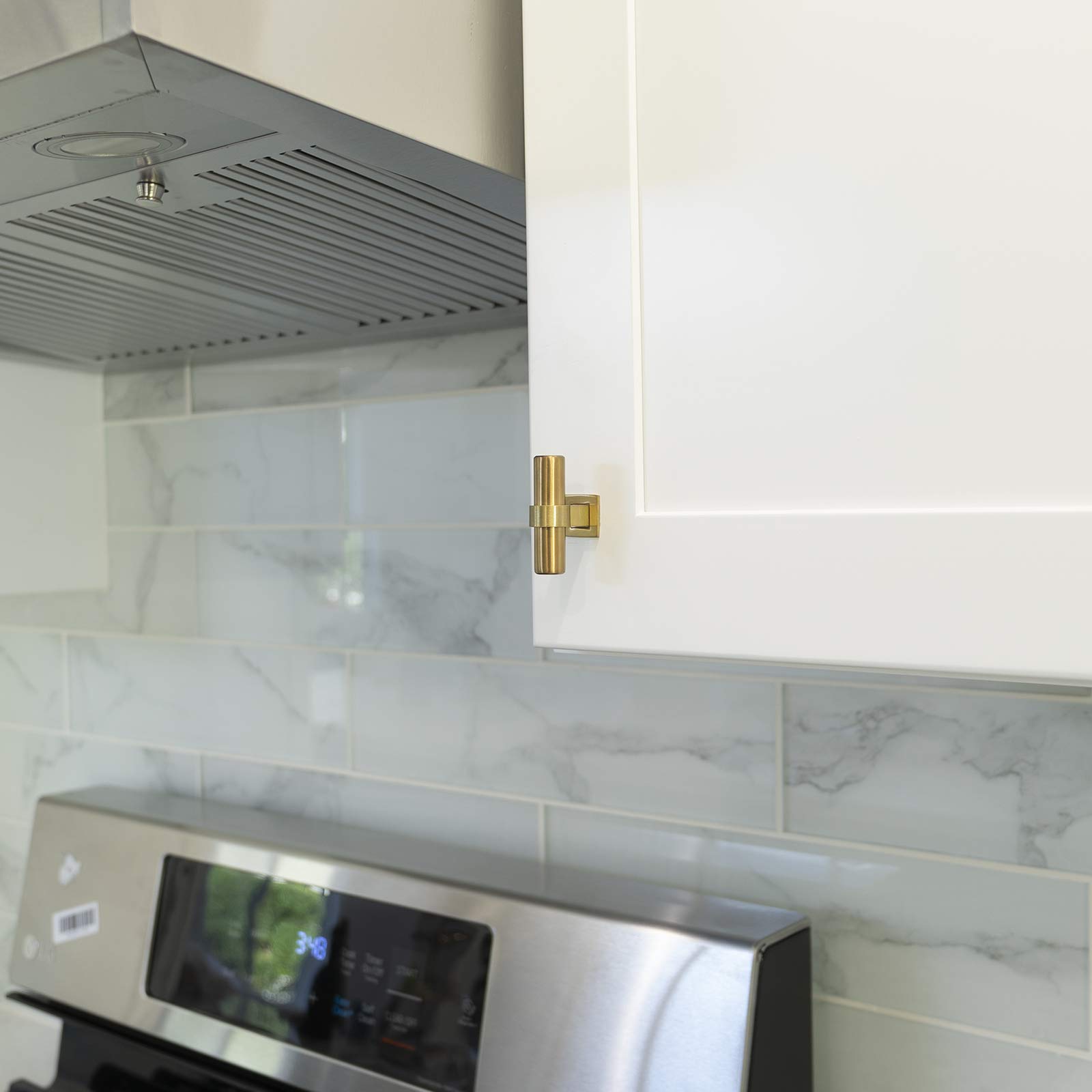 Modern Brass T-Bar Handles 10-Pack - Kitchen & Dresser Hardware