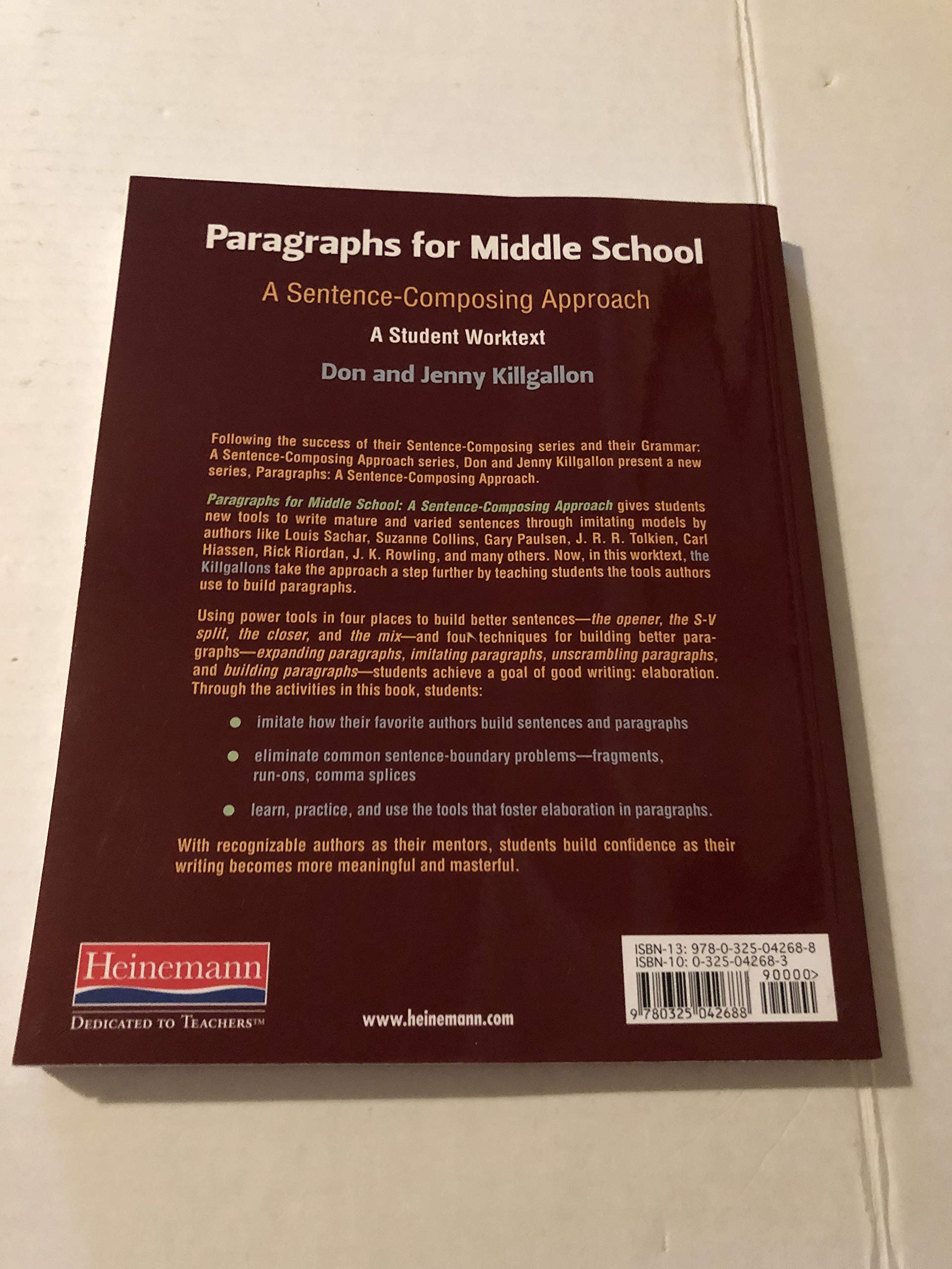 Middle School Writing Guide: Sentence-Composing Approach for Better Paragraphs - Perfect for Classroom Learning & Homeschool Writing Practice