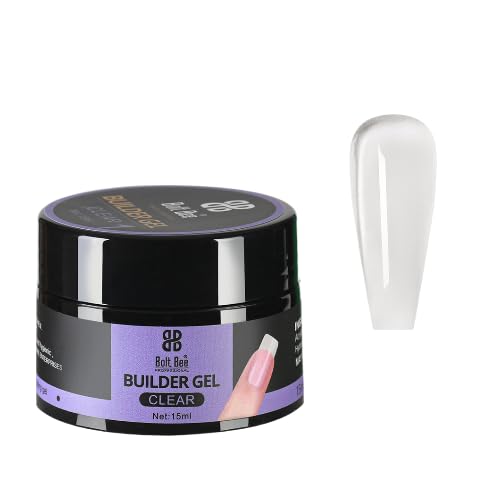 BOLT BE UV/LED Hard Builder Gel for Nail Extensions & Strengthening - Sculpting Color Gel for Natural & Artificial Nails - Perfect for Salon Professionals & DIY Manicures at Home
