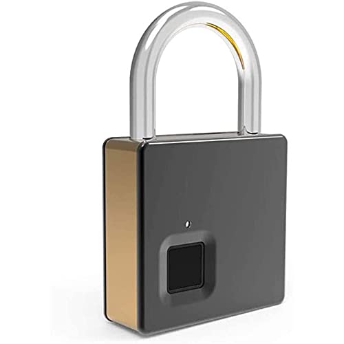 MuslimStreet Fingerprint Padlock - Smart USB Rechargeable Security Lock for Luggage, Backpacks, Lockers & Cabinets | Waterproof & Portable for Travel, Home & Office Use