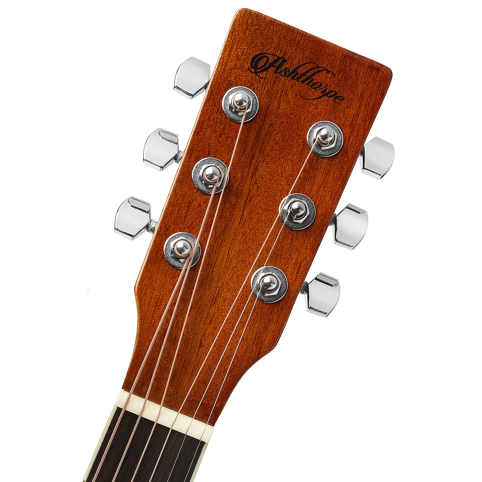 Ashthorpe Full-Size Dreadnought Acoustic Electric Guitar with 10W Amp - Brown Sunburst Finish - Perfect for Beginners, Performances & Home Practice