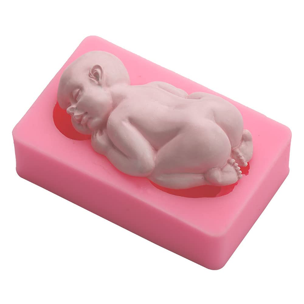 3D Baby Sleeping Silicone Molds - Non-Stick Food Grade Silicone Baking Molds for Chocolate, Fondant, Cake, Candy & Soap Making - Perfect for DIY Cake Decorating, Baking Tools & Party Dessert Crafts