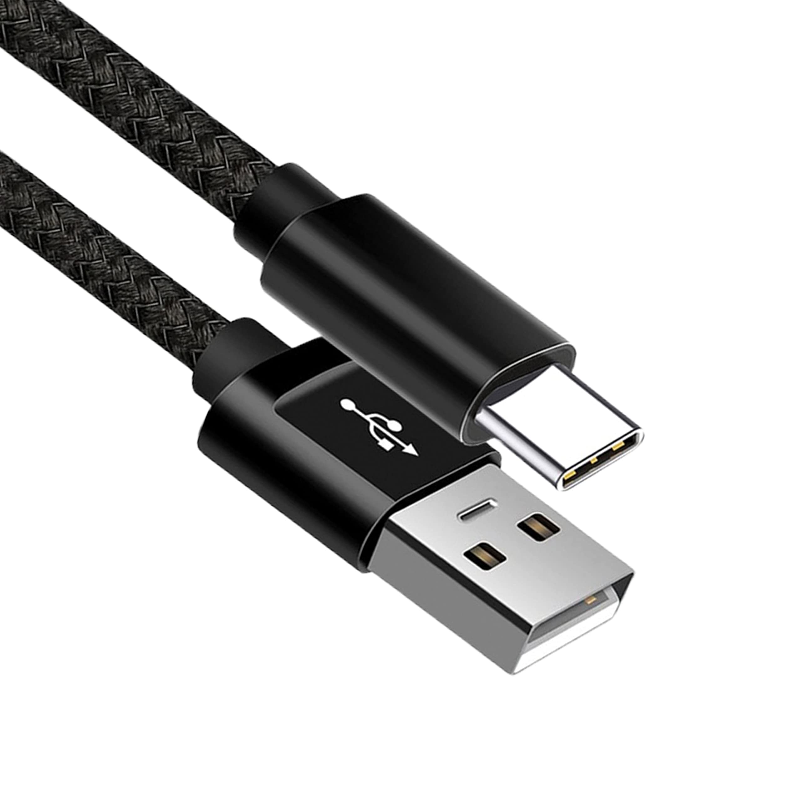 Fast Charging USB C Cable 3A Nylon Braided Type C Charger for Samsung Galaxy S21/S20/S10/S9/S8/A12/A20e/A21s/A40/A51/A70, Huawei P30/P20/P40, Google Pixel, Sony Xperia, Nintendo Switch - 3M (Perfect for Home, Office & Travel Charging)