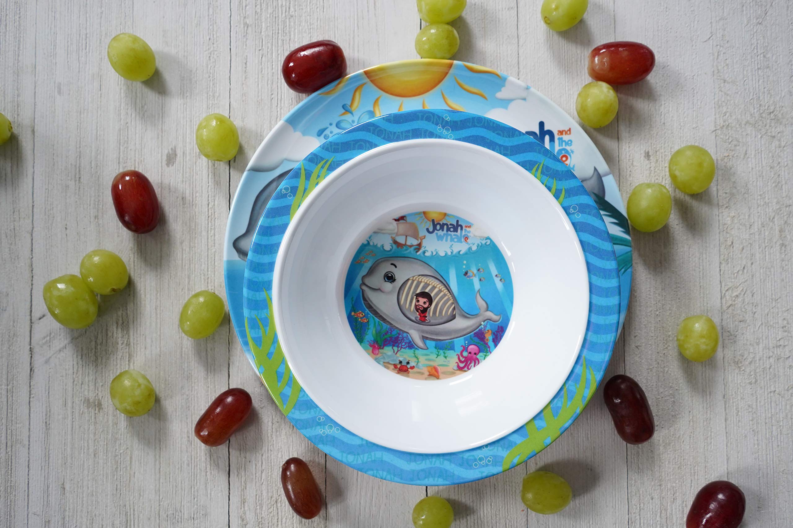 3 Piece Multicolor Toddler Dinnerware Set - BPA Free, Dishwasher Safe, Lightweight & Easy to Hold for Babies & Kids | Perfect for Home, Daycare & Travel Use