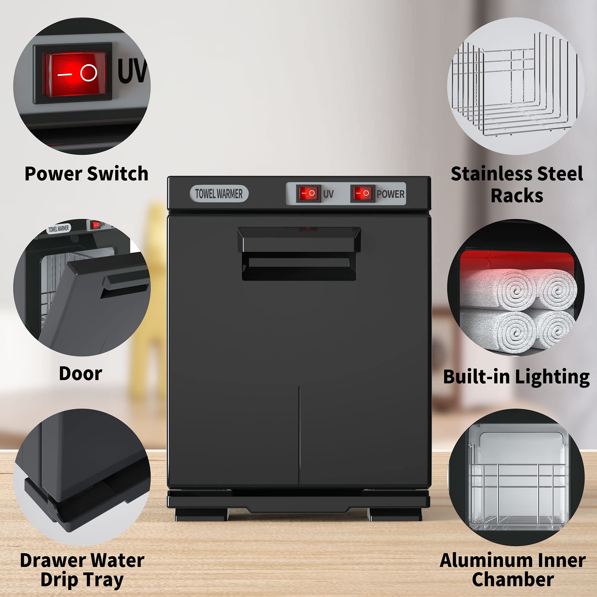 Premium 5L Mini Towel Warmer for Spa & Facial Care - Fast Heating Hot Towel Cabinet for Home Salon, Massage Therapy & Relaxation - Perfect for Facials, Manicures & Luxury Bath Experience