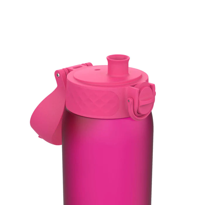 Ion8 Leakproof Water Bottle 350ml (12oz) - BPA Free, Stainless Steel Insulated Water Bottle for Hot & Cold Drinks - Perfect for Gym, Hiking, Travel & Office Use - Pink