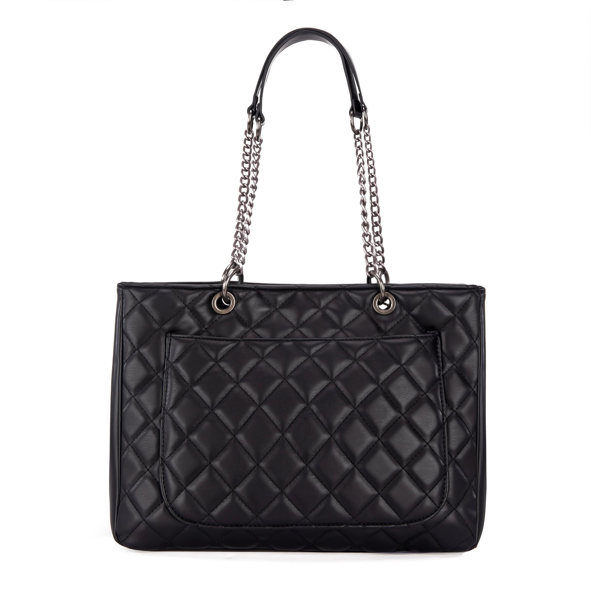 Montana West Quilted Handbag for Women - Stylish Shoulder Bag with Chain Strap & 2-Piece Purse Set | Perfect for Work, Travel & Everyday Use