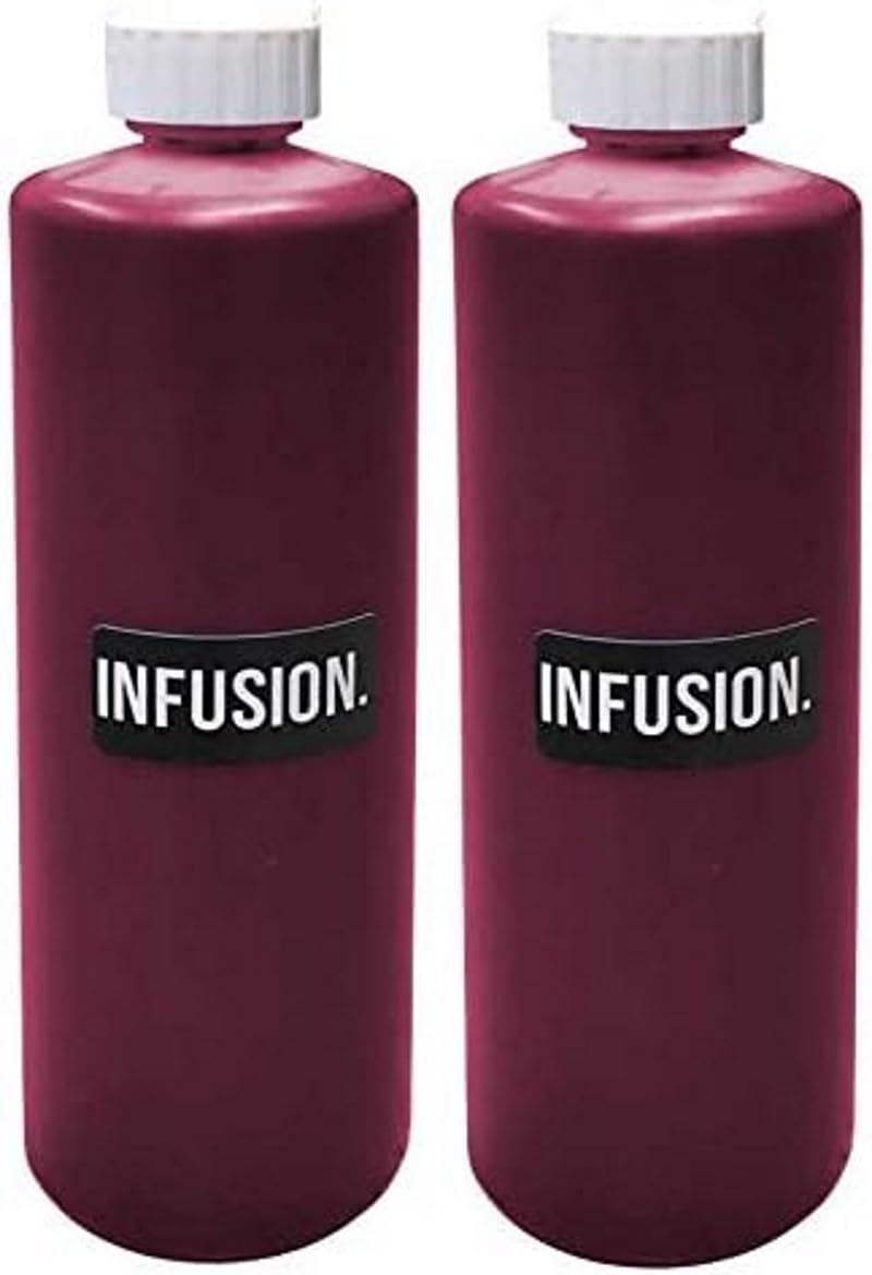Premium Infusion Stamp Ink Refill - 16oz Fuchsia Ink (2-Pack) for Scrapbooking, Card Making & DIY Crafts - Long-Lasting Vibrant Color for Rubber Stamps