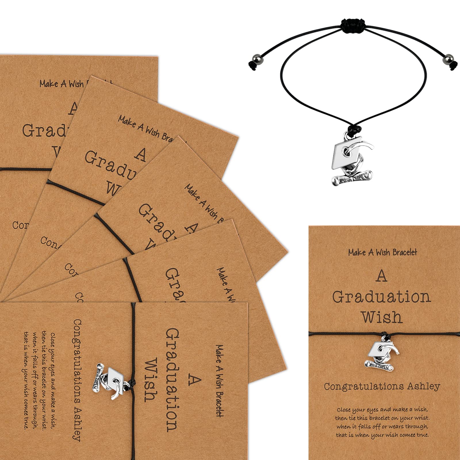 10pcs Graduation Bracelet 2022 - Inspirational Compass Arrow Bracelet for Women, College Graduate Gifts, Best Friend Birthday Present - Perfect for Graduation Ceremonies, Class of 2022 Celebrations & Special Occasions