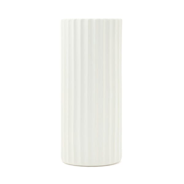 White Ceramic Lily Flower Vase - Elegant Home Decor for Living Room, Dining Table & Wedding Centerpieces