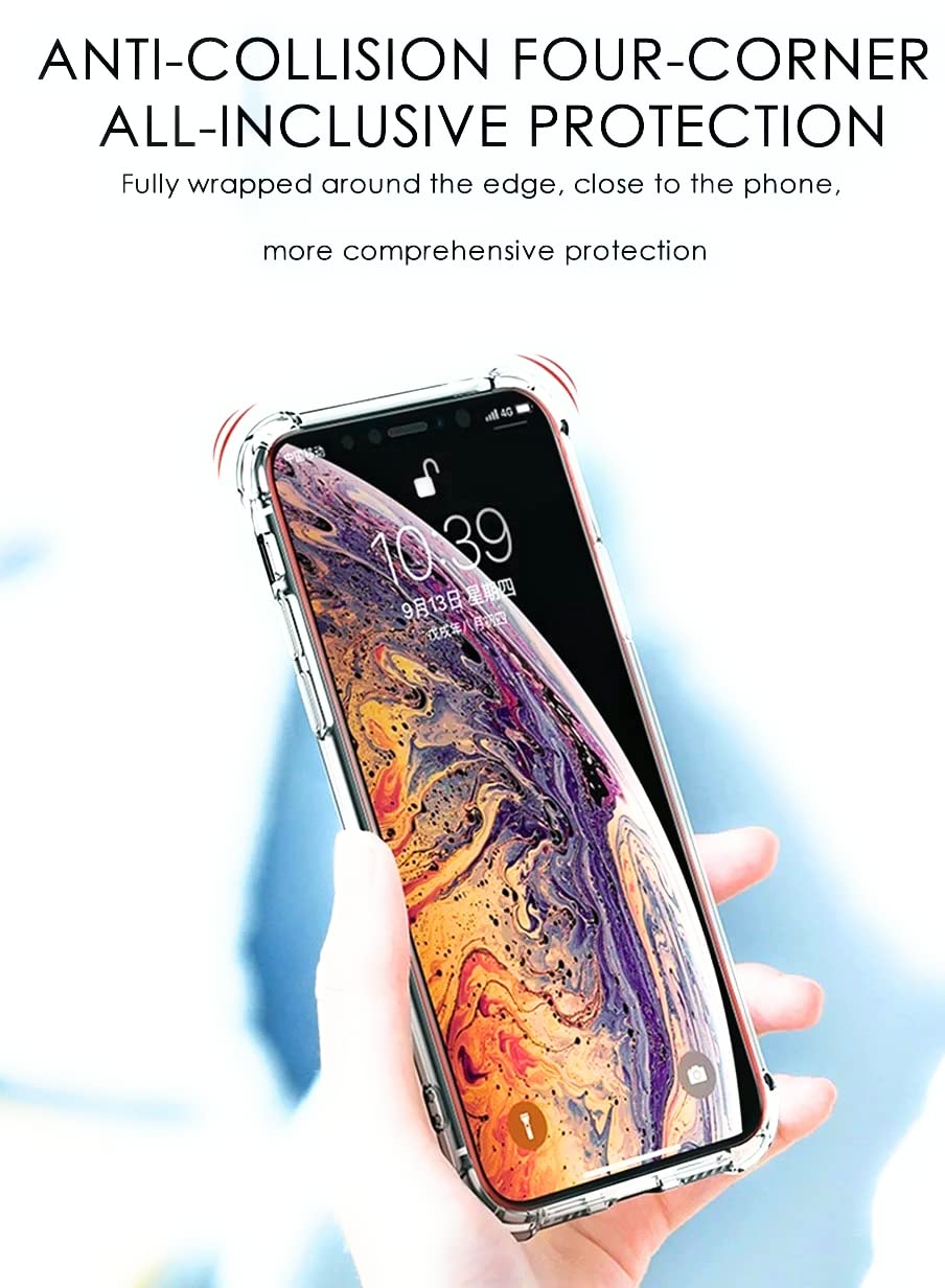 Shockproof Slim Clear TPU Phone Case for iPhone 12 & iPhone 12 Pro 6.1 Inch - Anti-Yellowing, Ultra Thin Protective Cover for Everyday Use & Outdoor Activities