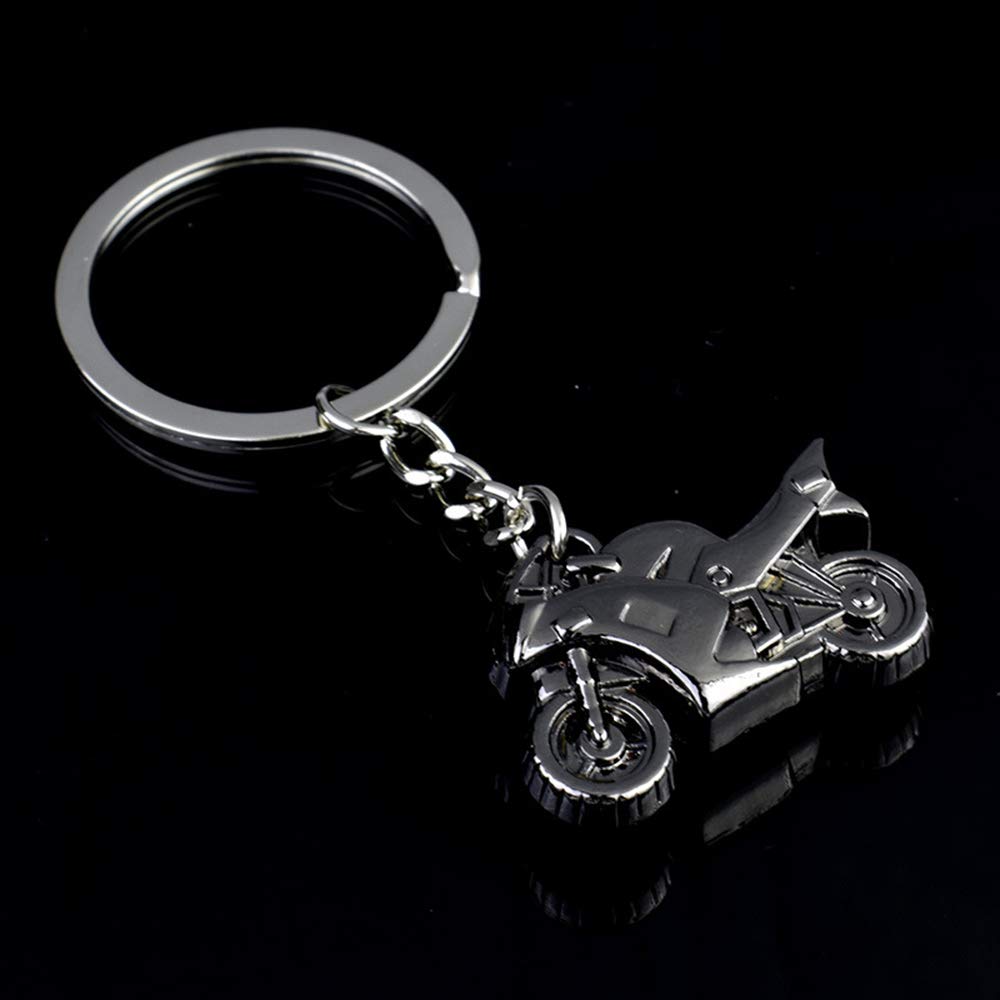 BOLLAER 3D Motorcycle Keychain - Realistic Motorbike Key Ring Keyfob with Key Holder - Perfect for Motorcycle Enthusiasts & Biker Gifts