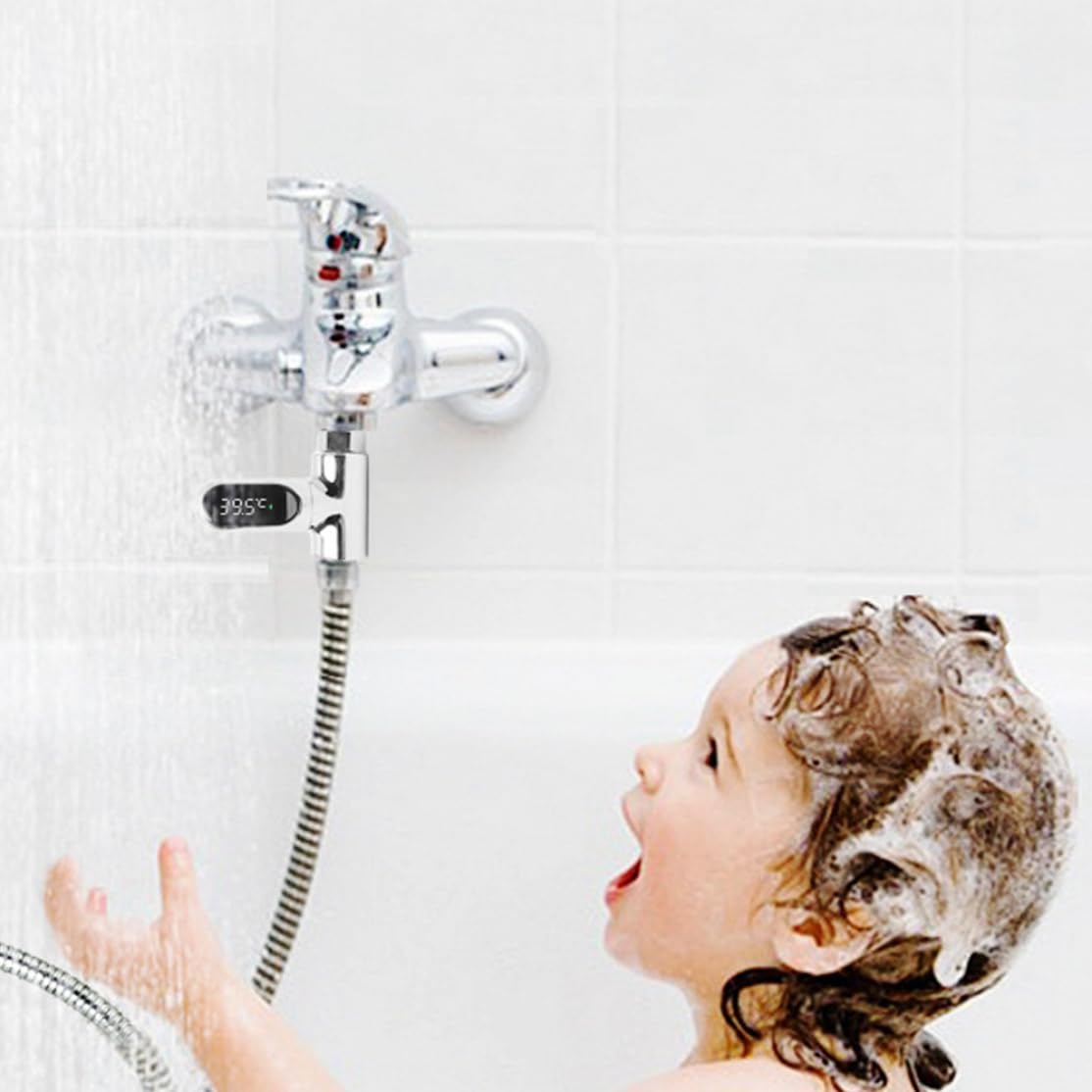 Digital Bath Thermometer for Shower - LED Display Water Temperature Gauge (5°C to 85°C) - Safe for Kids & Elderly - Perfect for Baby Bathing, Kitchen Use, and Home Spa