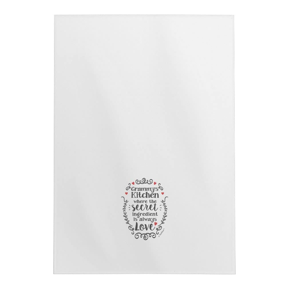 Grammy Gifts from Grandkids - The Secret Ingredient is Love Kitchen Hand Towel White - Perfect for Grandparents Day, Mother's Day & Cozy Home Decor