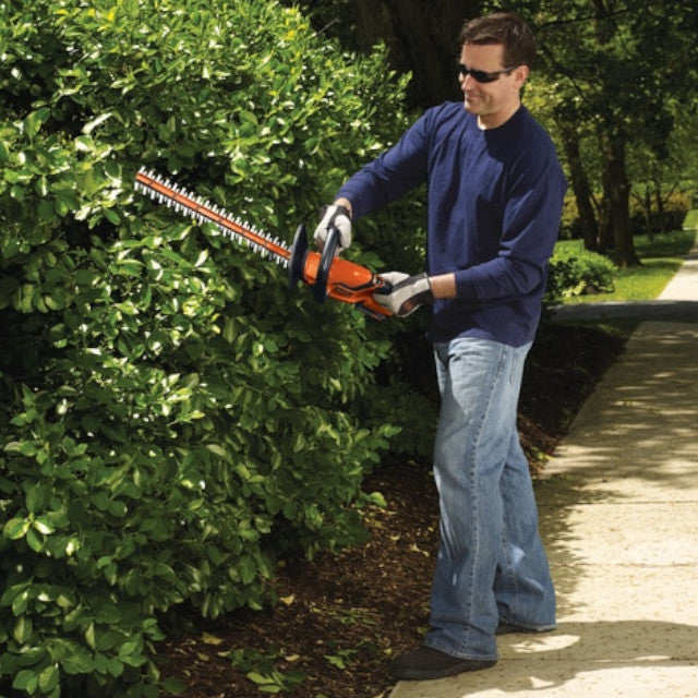 BLACK + DECKER 20V Cordless Hedge Trimmer 22-Inch - LHT2220 Battery Powered Shrub Trimmer for Lawn & Garden Maintenance
