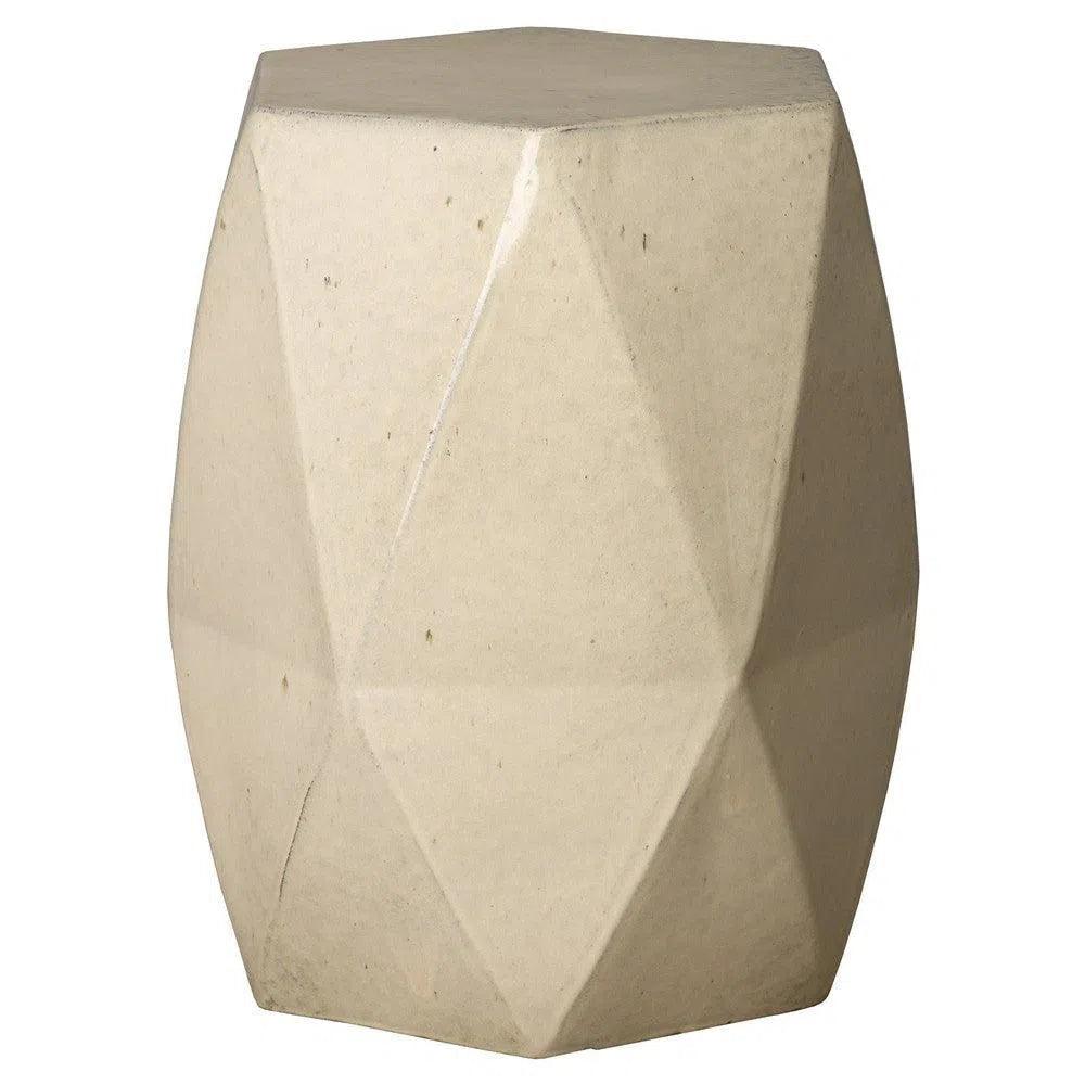 18 Inch Brilliant Matrix Ceramic Garden Stool - Outdoor Patio Decor, Indoor Accent Furniture for Living Room, Porch & Garden Seating