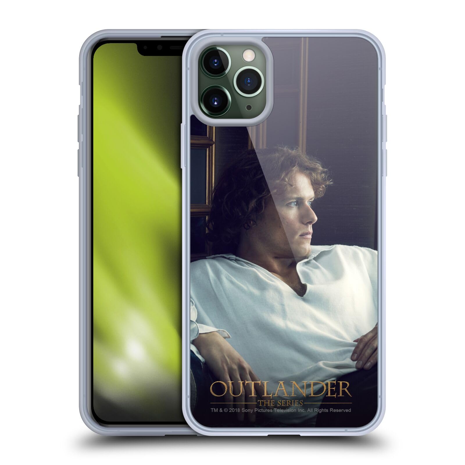 Official Outlander Jamie White Shirt Character iPhone 11 Pro Max Case - Soft Gel Phone Cover Compatible with Apple iPhone 11 Pro Max - Perfect for Fans, Cosplay, and Everyday Protection