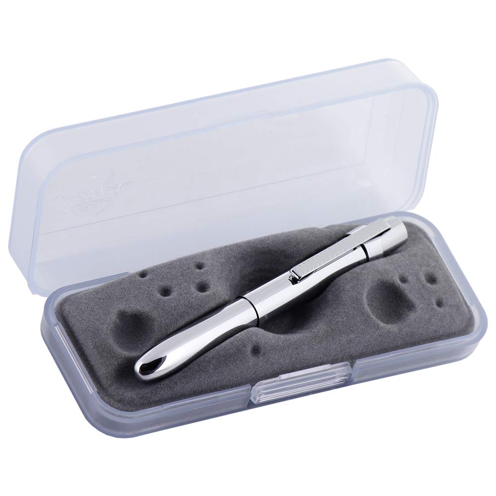 Fisher Space Pen Bullet Pen - Chrome X-Mark Flat Cap Ballpoint with Black Ink & Pocket Clip (Gift Box Included) - Perfect for Everyday Carry, Outdoor Adventures & Gifts