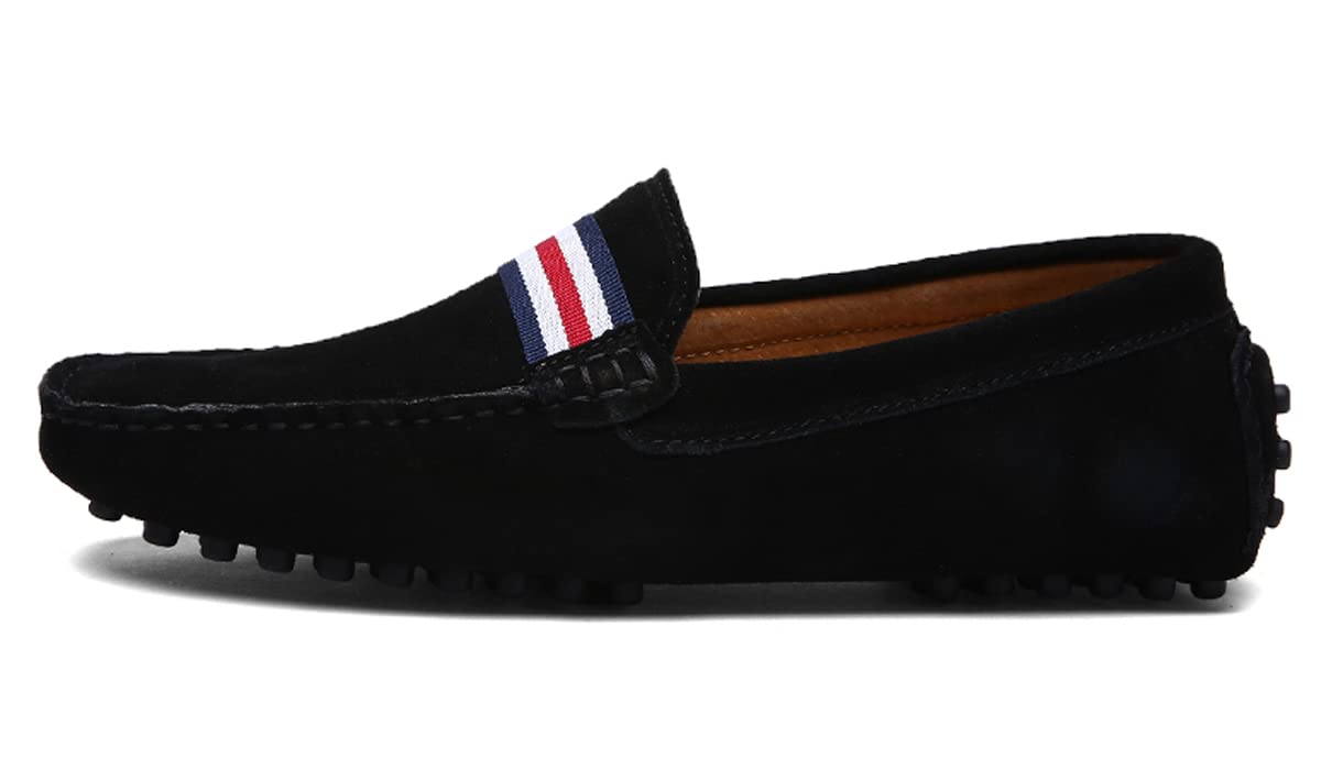 **Santimon Men's Suede Leather Penny Loafers - Slip-On Casual Driving Shoes for Wedding, Prom & Office - Comfortable Moccasins for Daily Wear & Formal Occasions**