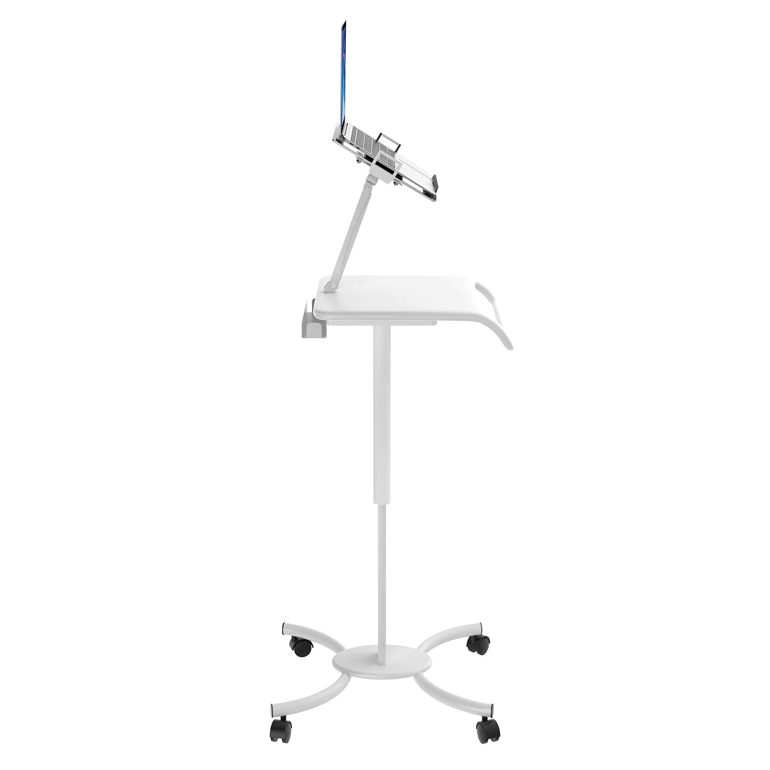 Adjustable Mobile Medical Laptop Stand for Healthcare & Hospice - Height Adjustable Workstation for 11.25