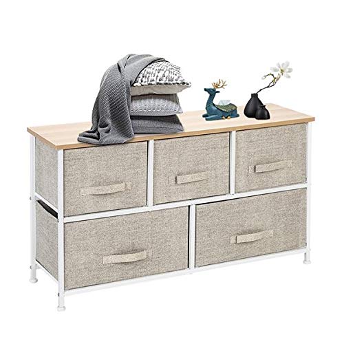 HOMEN Fabric Dresser Organizer with 2 Drawers - Natural Color for Bedroom Closet Storage | Perfect for Organizing Clothes, Accessories & Home Essentials