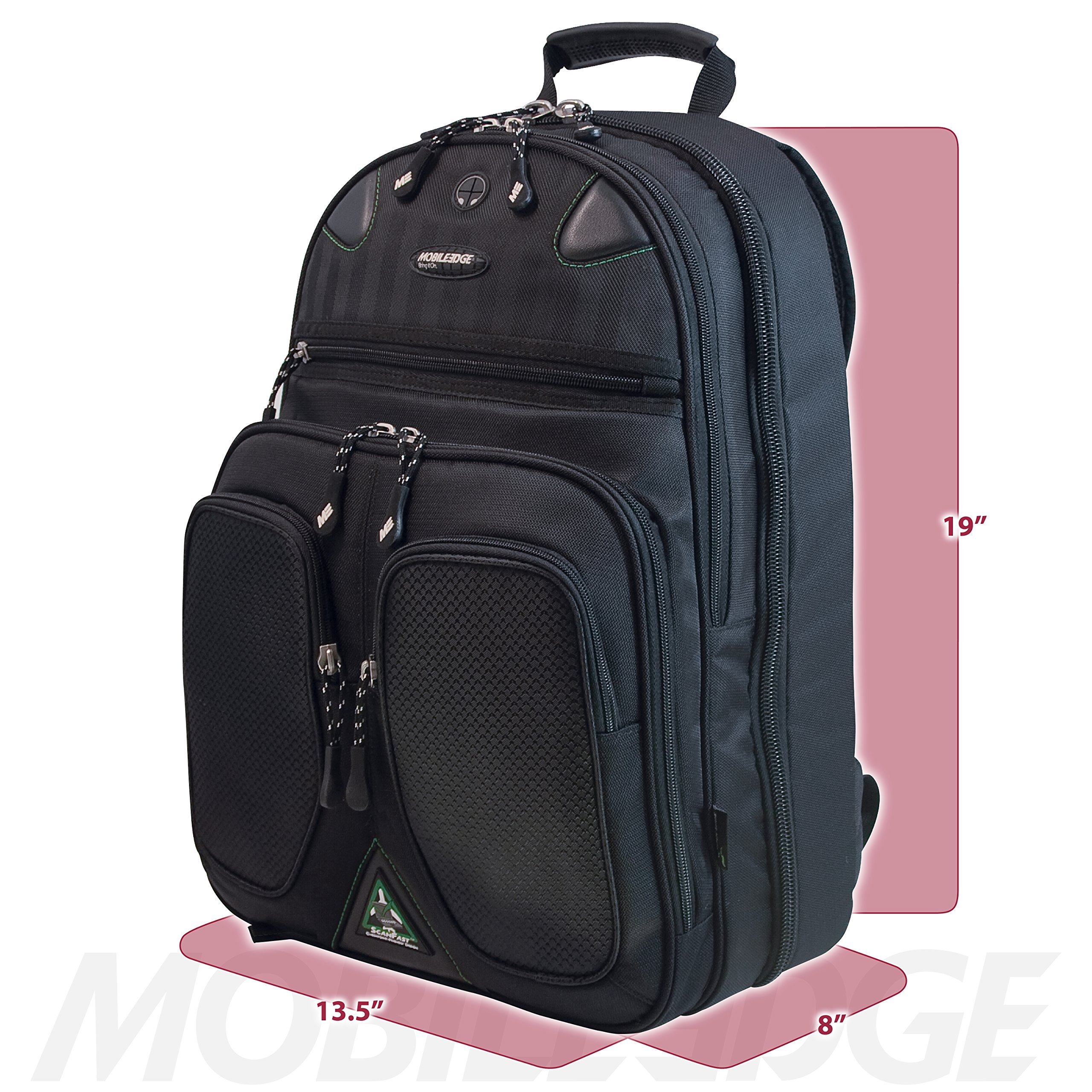 ScanFast TSA-Friendly Laptop Backpack for 17.3 Inch Laptops & MacBooks - Professional Business Travel Backpack for Men & Women - Durable Work Bag for Commuting, Office & Air Travel - Black