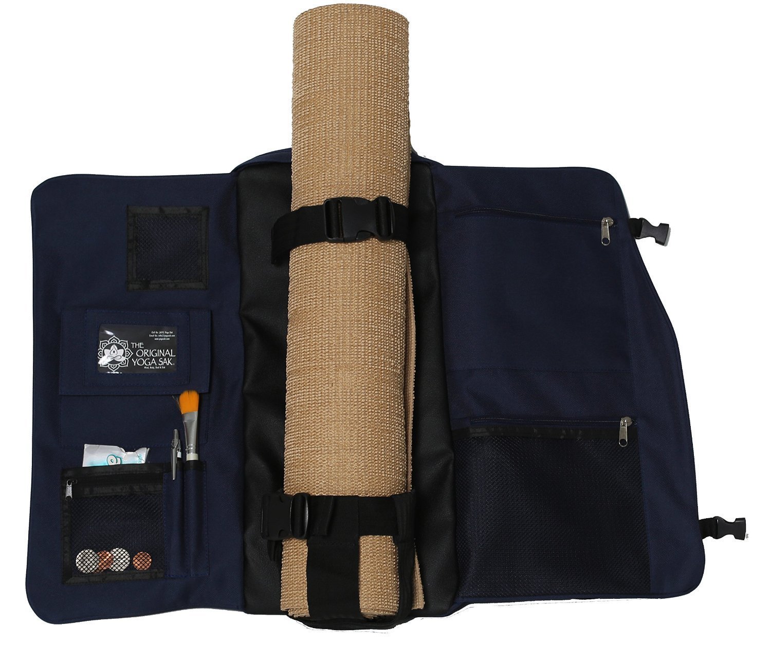 Yoga Sak - Premium Multi-Purpose Sports Backpack for Yoga, Hiking, Biking & School - Durable Navy Blue Daypack for Gym, Travel & Outdoor Adventures