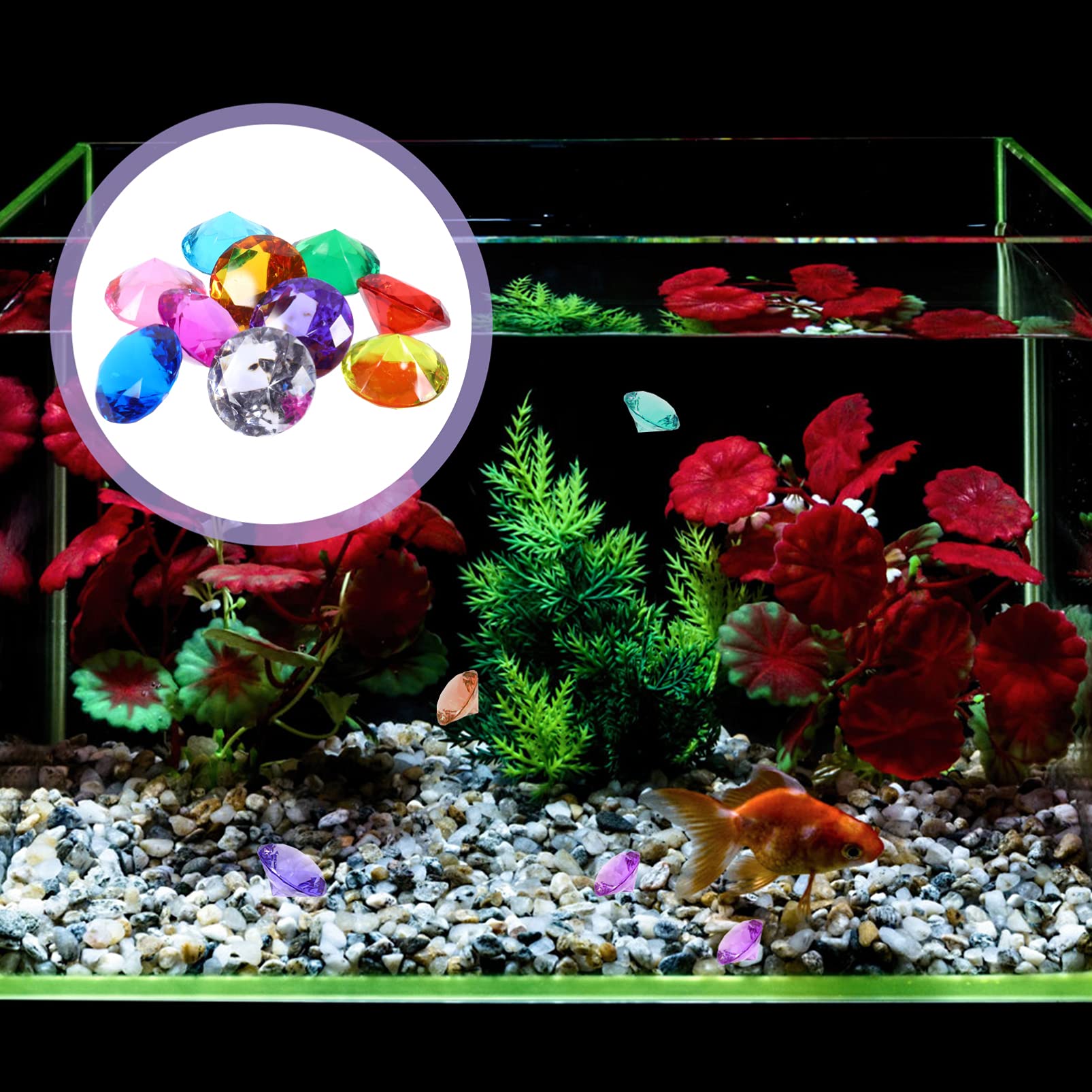 Colorful Plastic Gemstones for Kids - Pirate Diving Toys & Swimming Pool Underwater Gems - Summer Pool Party, Treasure Hunt, and Craft Activities for Children
