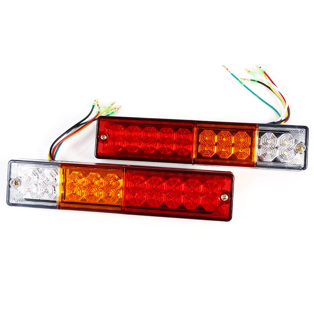 AKOZON 12V LED Rear Truck Lights - 2 Pack 20-LED Tail Lights, Brake Lights & Reverse Indicator Lamps for Trailers, Trucks, Utes, Boats & Caravans | Waterproof & Durable for Off-Road & Night Driving