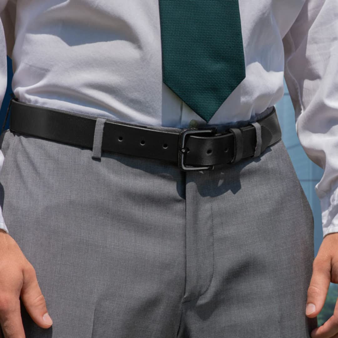 Premium USA-Made Full Grain Leather Belt with Carbon Fiber Buckle - Nickel Free, TSA Friendly - Perfect for Business, Travel & Everyday Wear