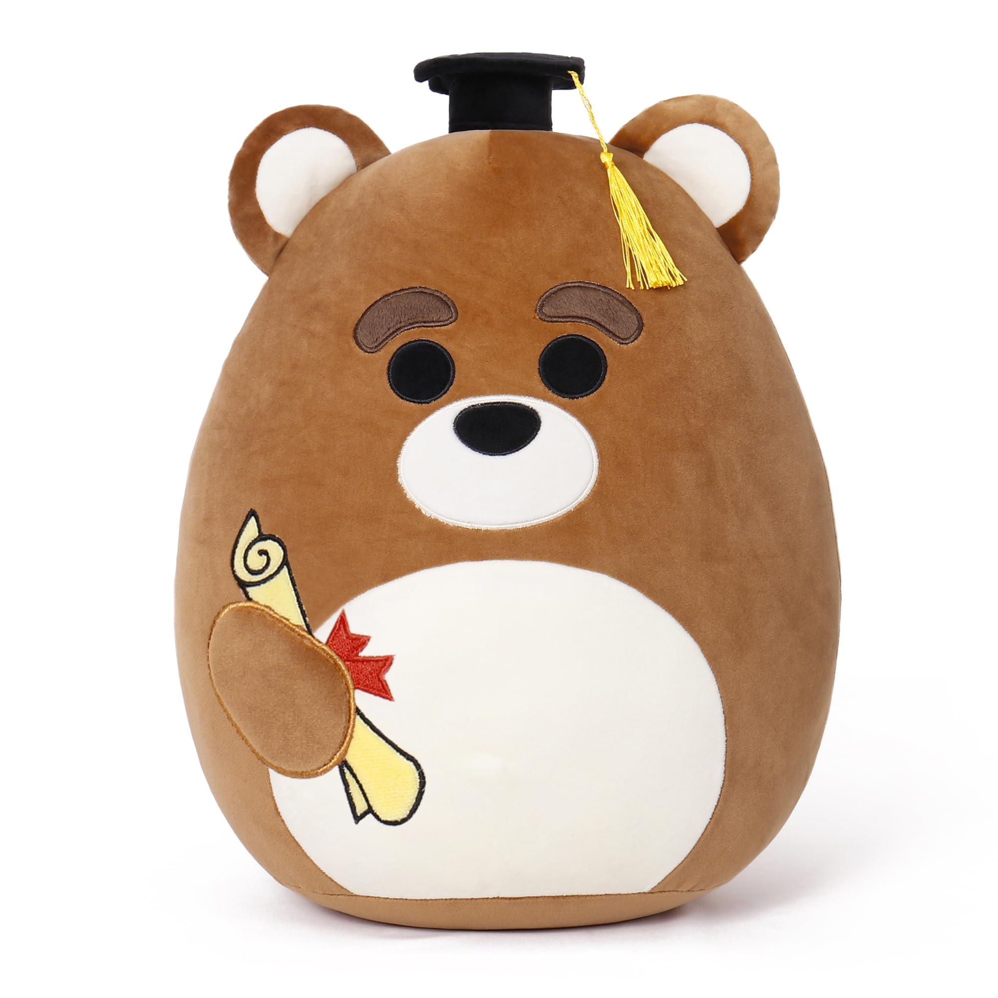 2025 Graduation Bear Plush Toy with Mini Cap - Cute Stuffed Animal Gift for Middle, High & Elementary School Students | Perfect Graduation Party Favors & Decorations