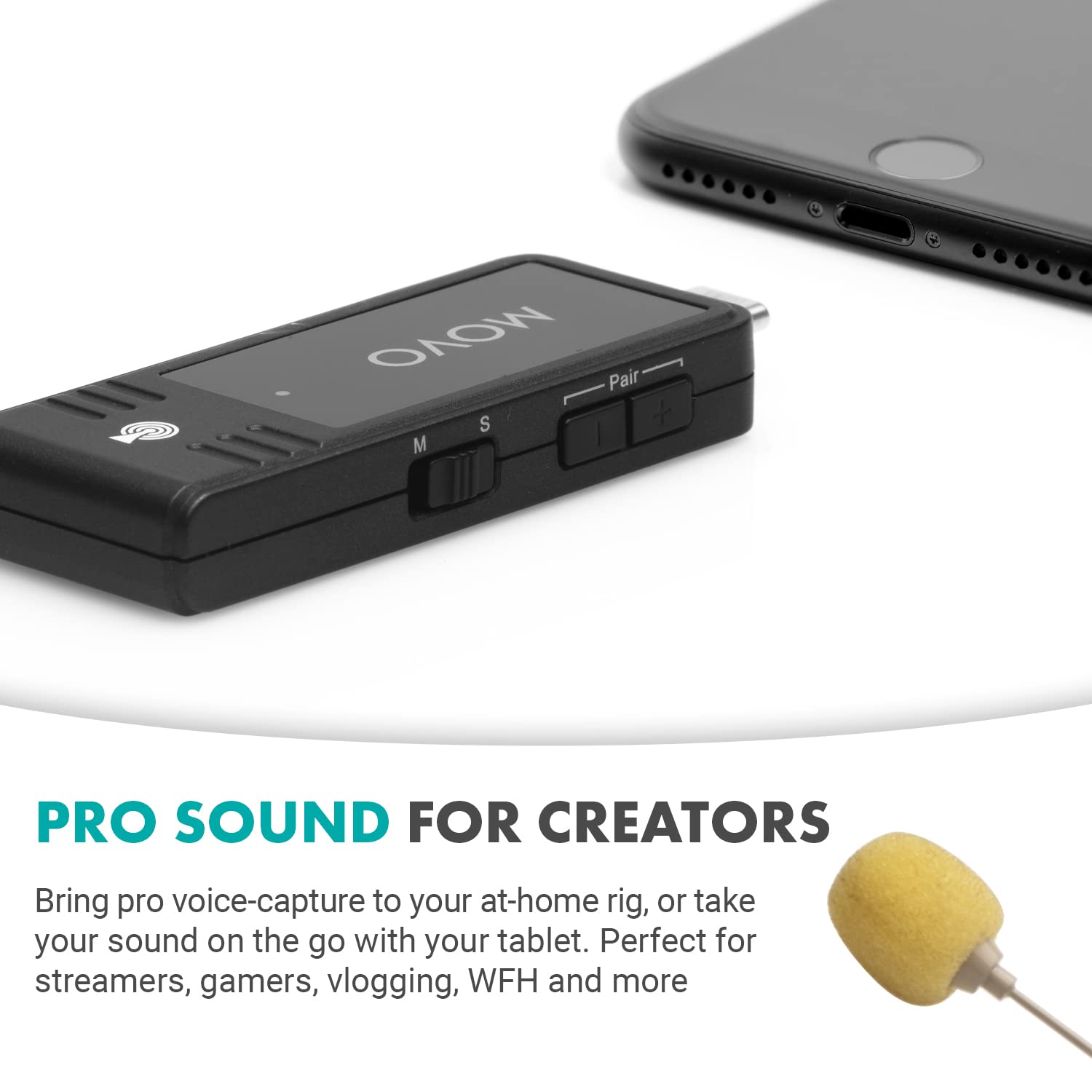 Movo WMX-1-UH USB-C Wireless Headset with Microphone - Noise Cancelling Wireless Headset for PC, Mac, Smartphone & Tablet - Perfect for Online Meetings, Gaming & Remote Work
