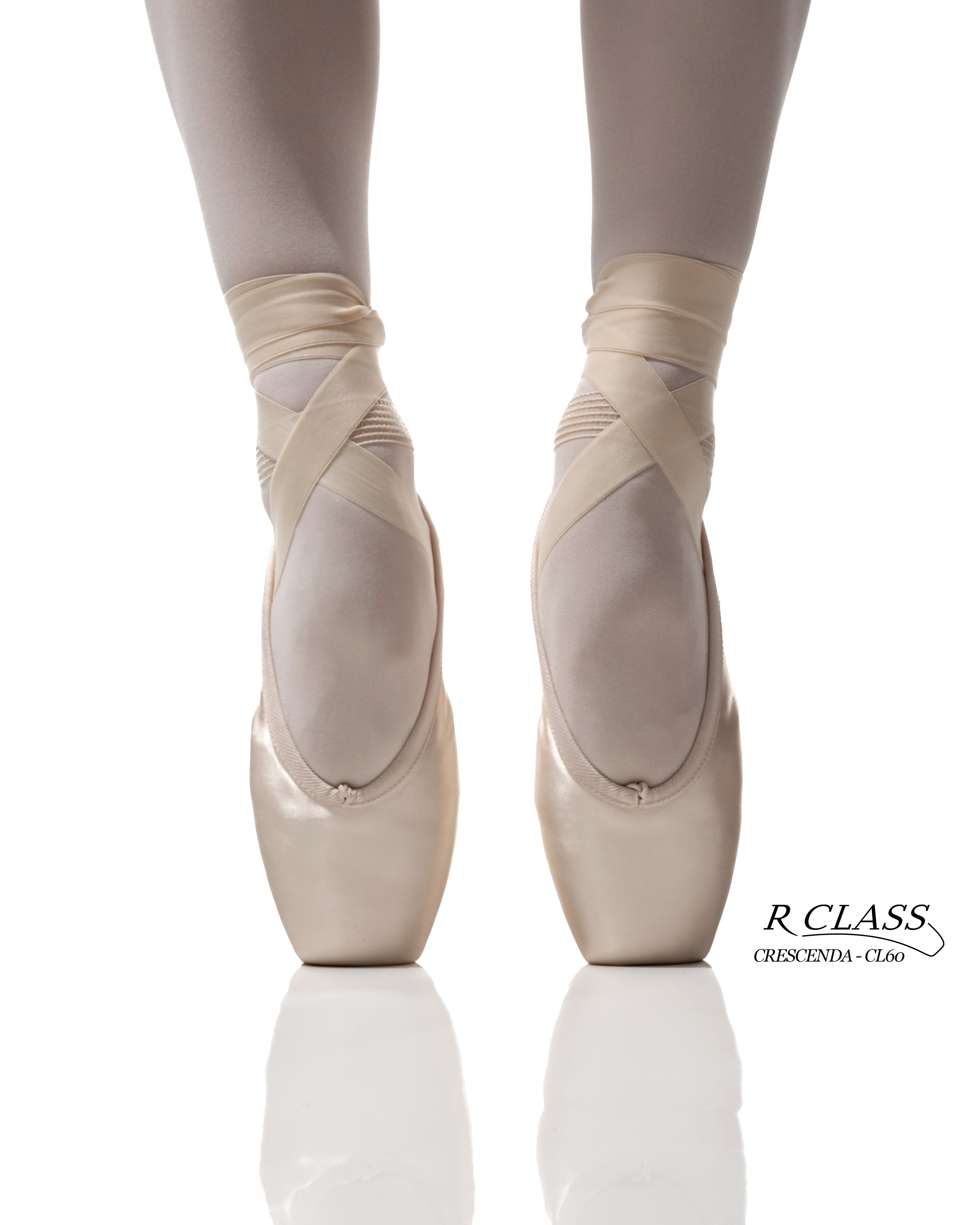 R Class CL60 Crescenda Professional Ballet Pointe Shoes for Women - Perfect for Ballet Performances, Dance Practice & Recitals