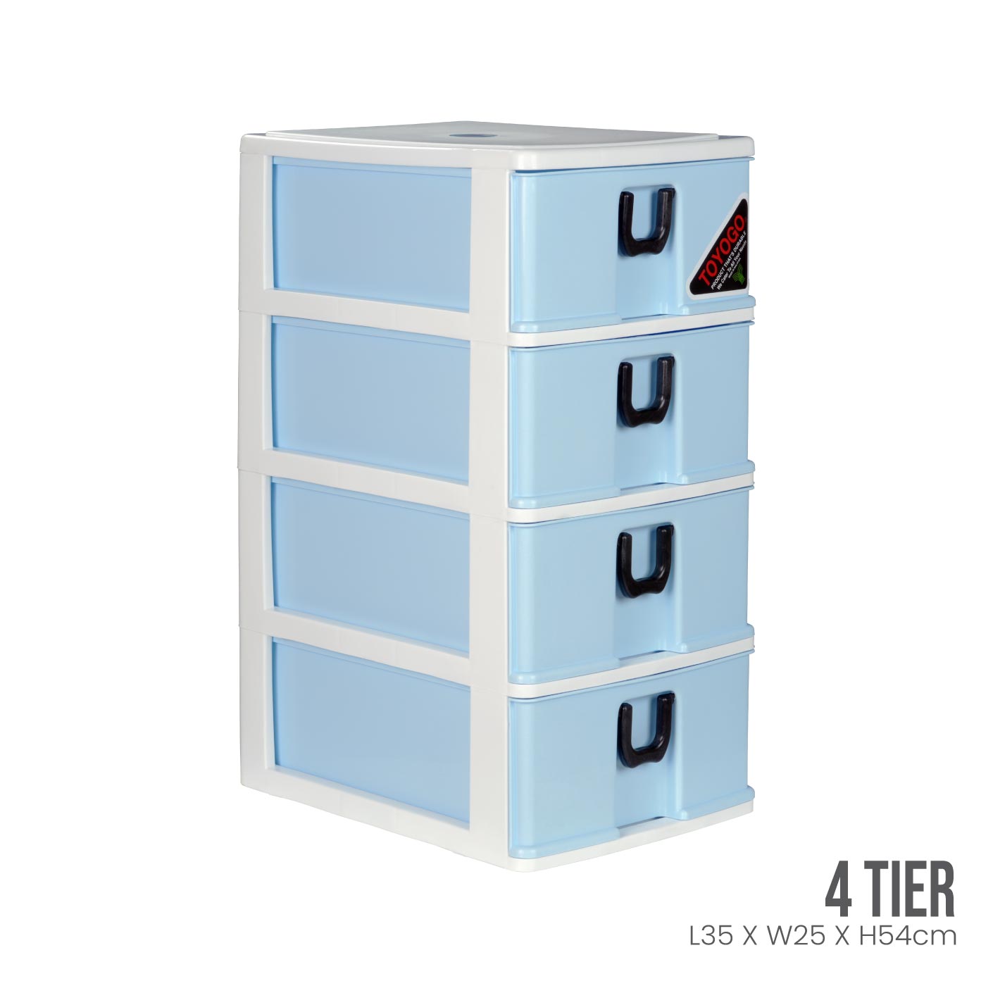 WHITE FRAME - BABY BLUE DRAWER (402-4WF-BBB)