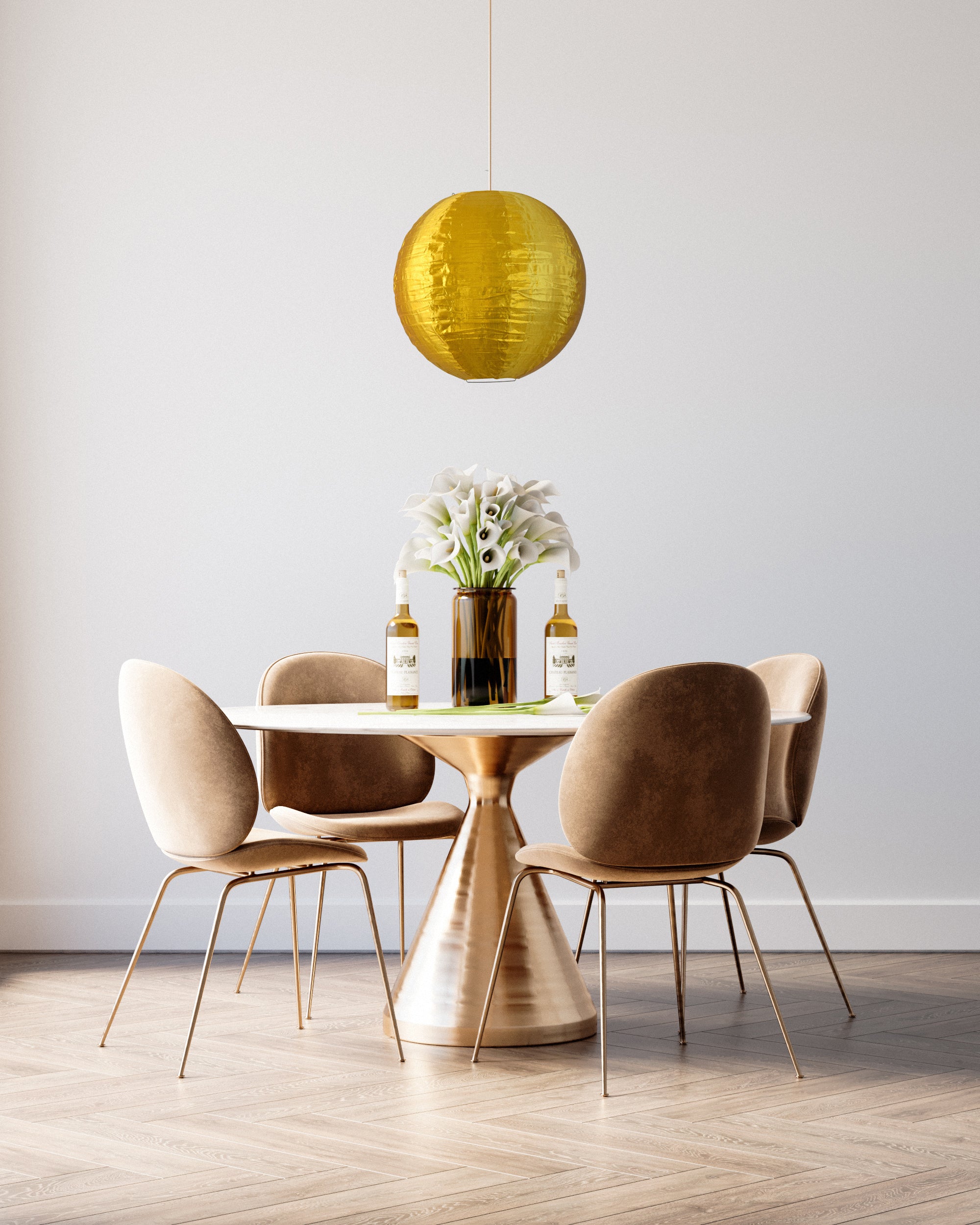 18 Inch Gold Shimmering Nylon Lantern with Even Ribbing - Durable Hanging Decoration for Party, Wedding, Garden & Home Decor