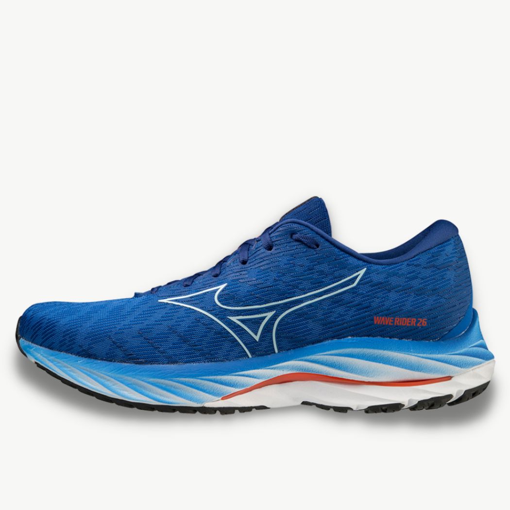 Mizuno Wave Rider 26 Men's Running Shoes - Lightweight Cushioned Road Running Sneakers for Marathon Training & Daily Jogging