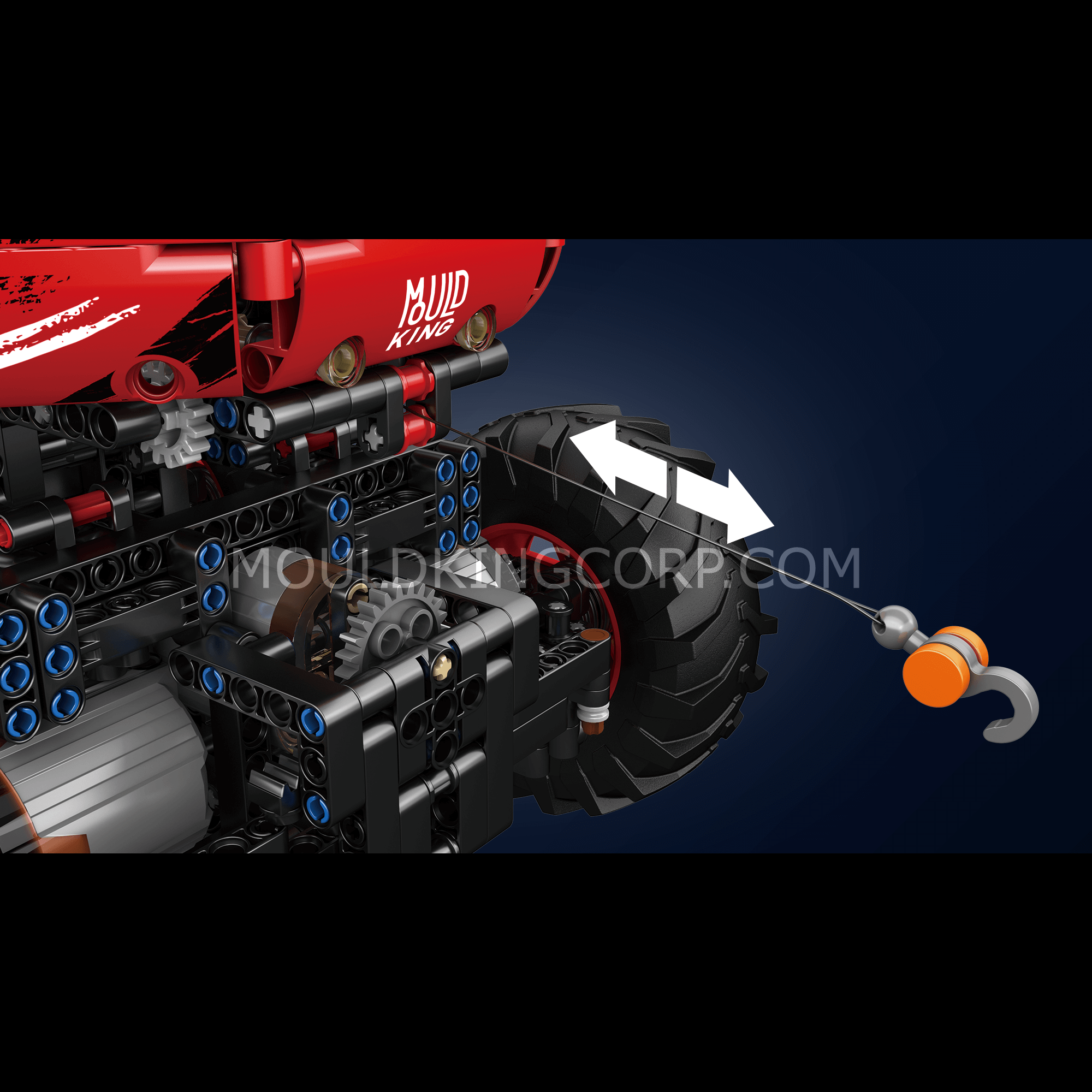 Mould King 18030 Remote Control Red Firefox Climbing Car Building Blocks Set - 1962 PCS STEM Toy for Kids & Adults | Perfect for Indoor Racing, Off-Road Adventures & Collector's Display