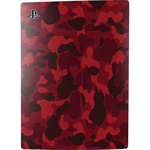Skinit PS5 Console Skin Decal - Red Street Camo Design | Protective Vinyl Cover for PlayStation 5 | Perfect for Gaming Setups & Home Entertainment