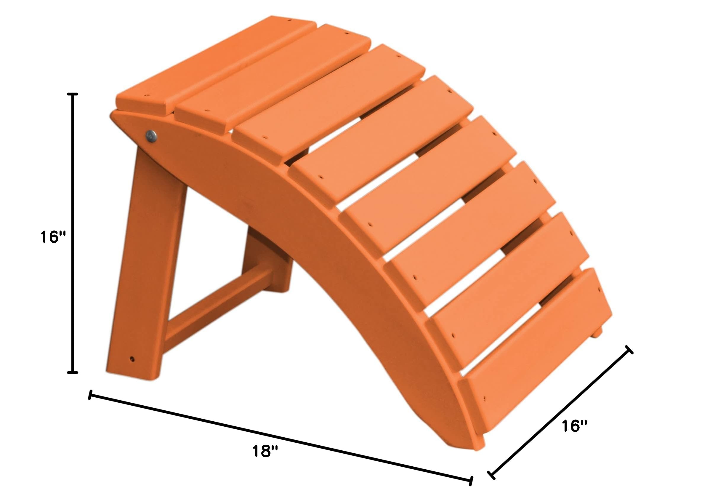 Polyester Folding Ottoman Stool with Storage - Compact & Lightweight for Small Spaces - Perfect for Living Room, Bedroom, Dorm or Office - Orange by Furniture Barn USA