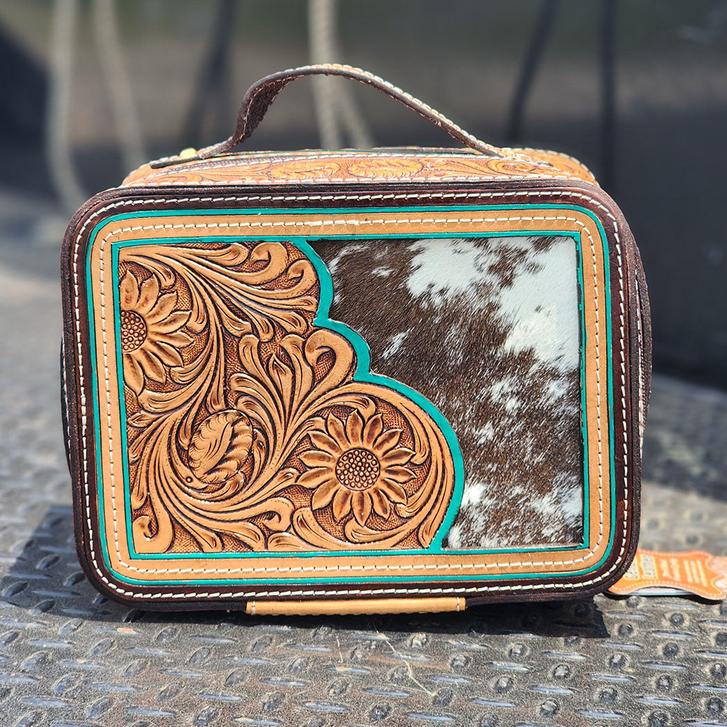 American Darling Genuine Cowhide Leather Case - Handcrafted Tooled Leather Bag for Women, Travel & Everyday Use