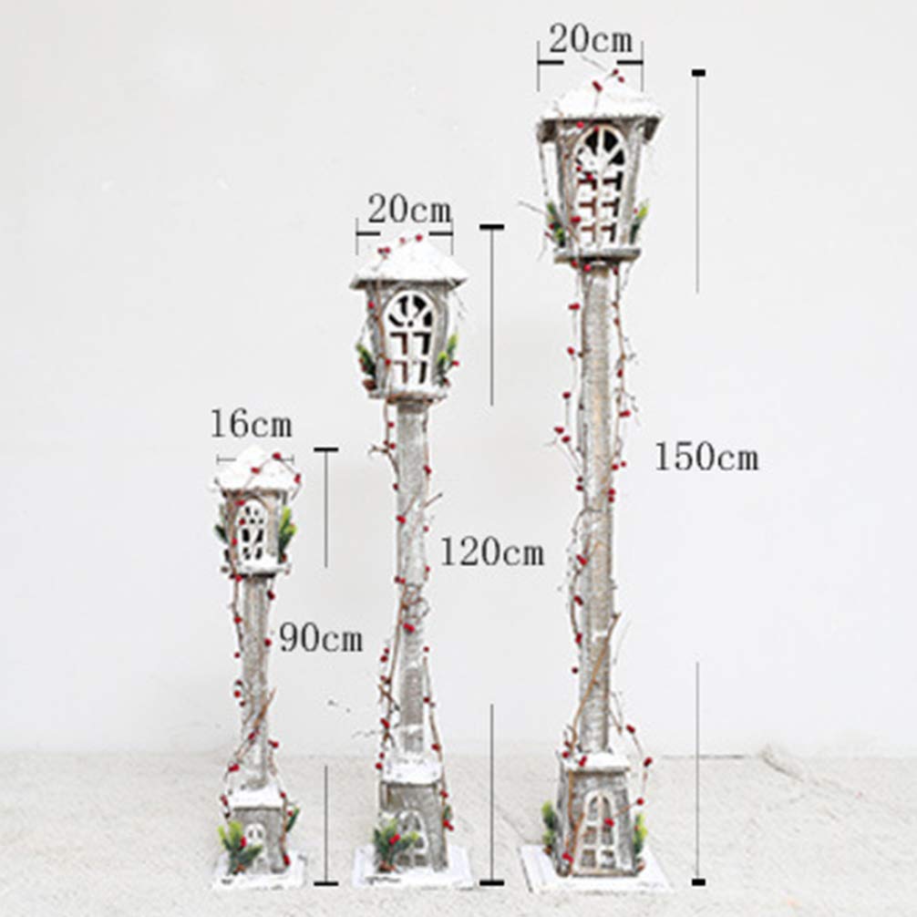 Uonlytech Nordic Style Wind Lamp - Christmas Party & Street Decoration, Xmas Lighthouse Ornament for Home, Garden, and Holiday Scenes