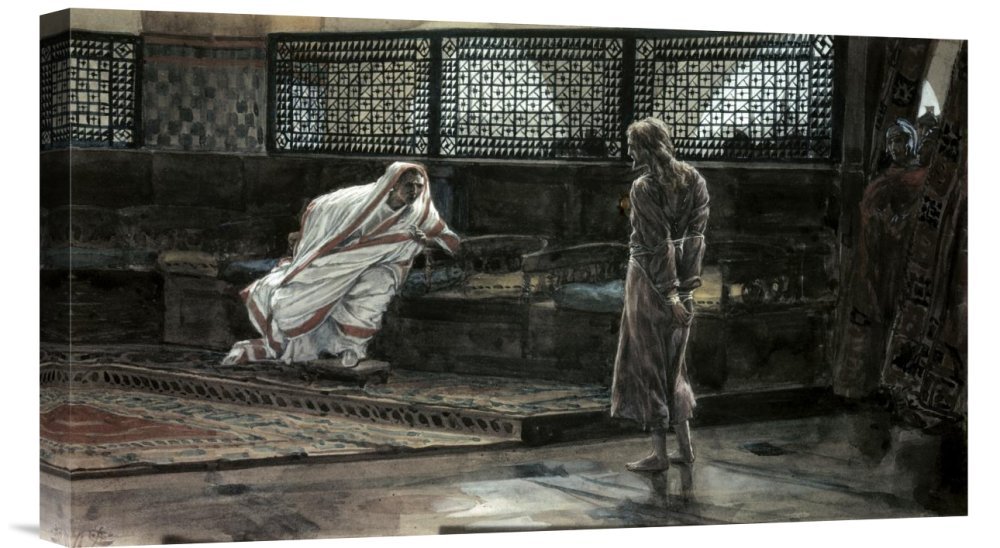 James Tissot Jesus Before Pilate Gallery Wrap Canvas Art Print - Premium Giclee Reproduction - Religious Wall Decor for Home, Church & Office