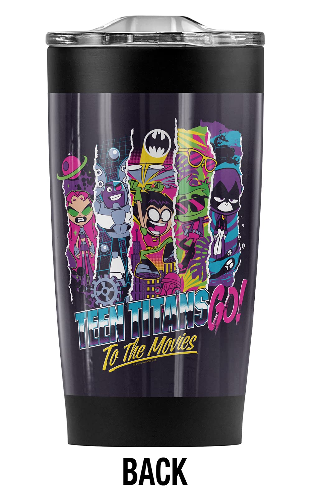 Teen Titans Go! To The Movies Stainless Steel Tumbler 20oz - Vacuum Insulated Coffee Travel Mug with Leakproof Sliding Lid | Double Wall Hot & Cold Beverage Cup | Perfect for School, Office, Gym and Road Trips