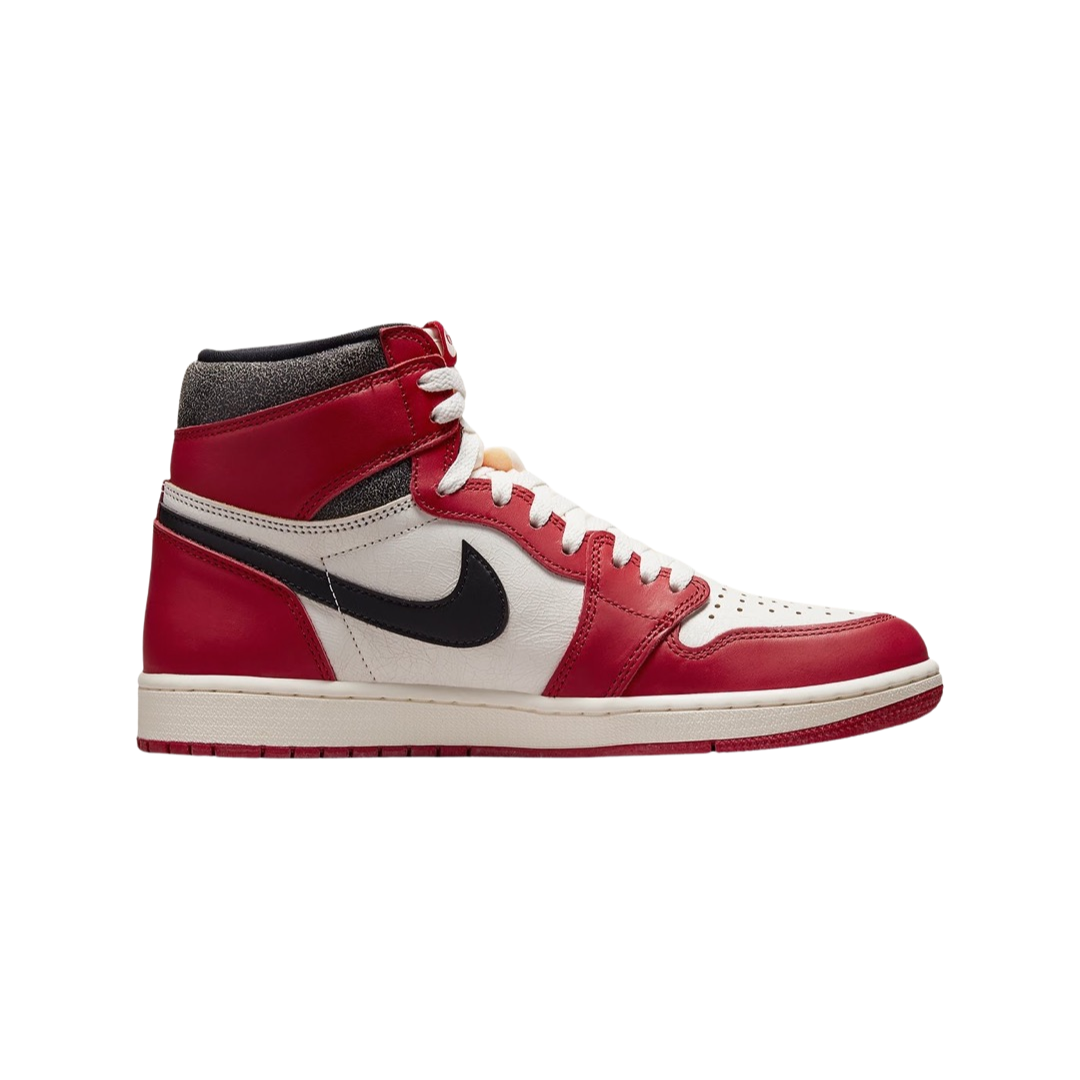 Air Jordan 1 High OG Retro GS Lost and Found Sneakers - Varsity Red/Black/Sail Basketball Shoes for Women & Girls | Perfect for Streetwear, Basketball Games & Sneaker Collection